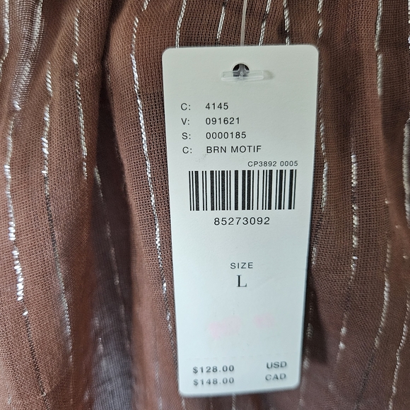 Anthropologie NWT sheer summer dress/ swimsuit cover up. Low scoop back Size L - Picture 10 of 10